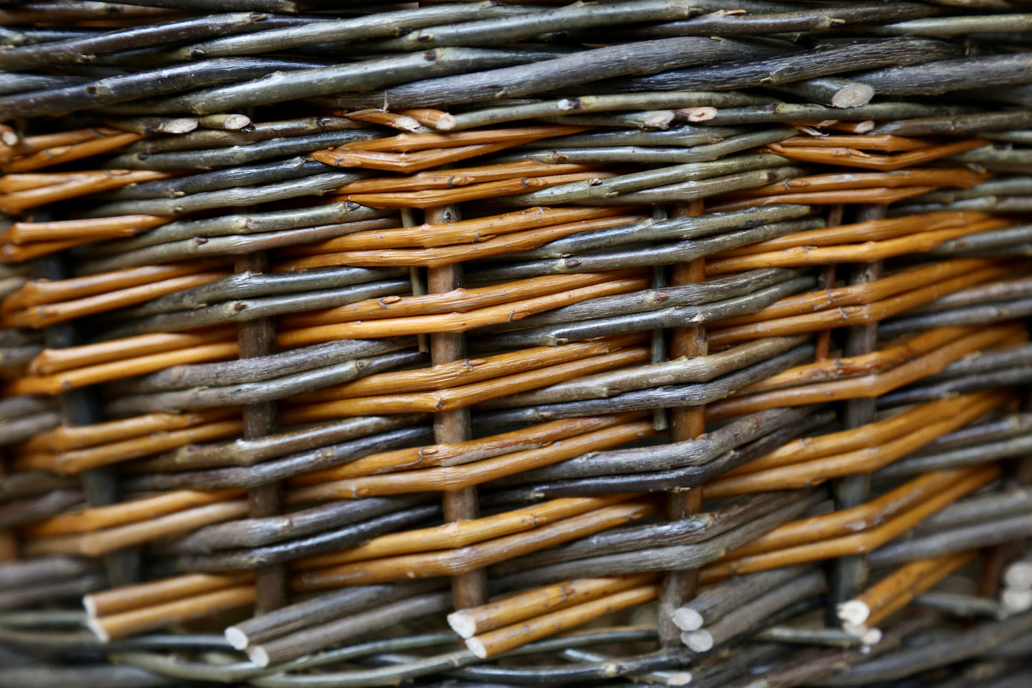Hand woven willow laundry hamper